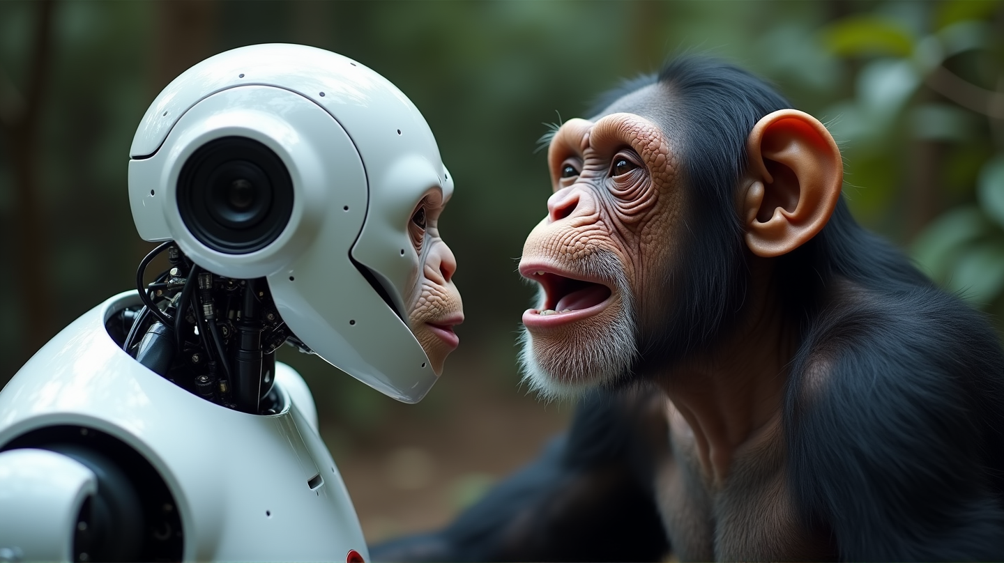 Chimpansees Imiteren Robots: Het Mysterie van Geeuwen Ontrafeld
