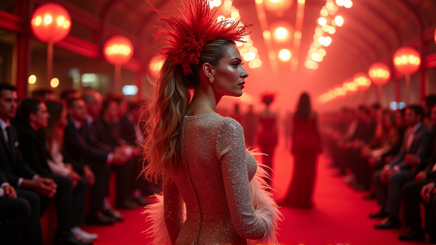 Betoverende Celebrity Garderobe op Paris Couture Extravaganza
