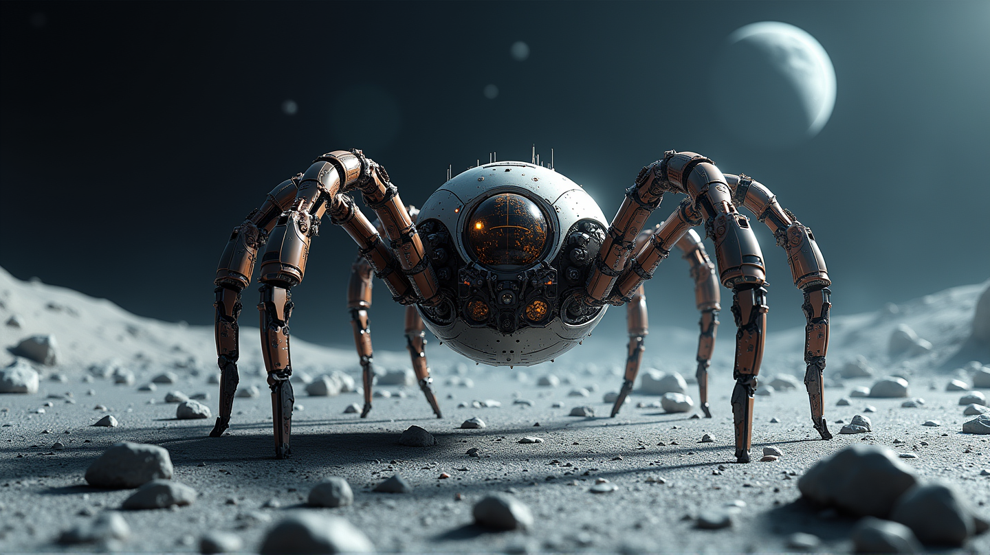 Robotische Spinachtigen: Vooruitstrevende Duurzame Constructies op de Maan