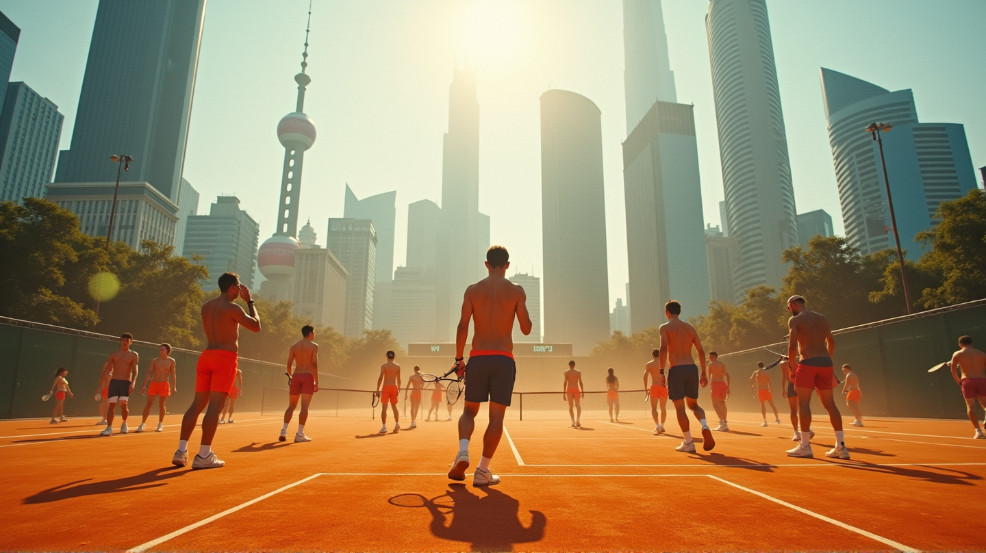 Tennisbanen veranderen in ovens: spelers in gevaar door de verzengende hitte van Shanghai