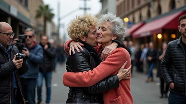 Denise Welch en Matty Healy: Hartverwarmende Hereniging op Straat te Midden van Kritiek van Swift Fans