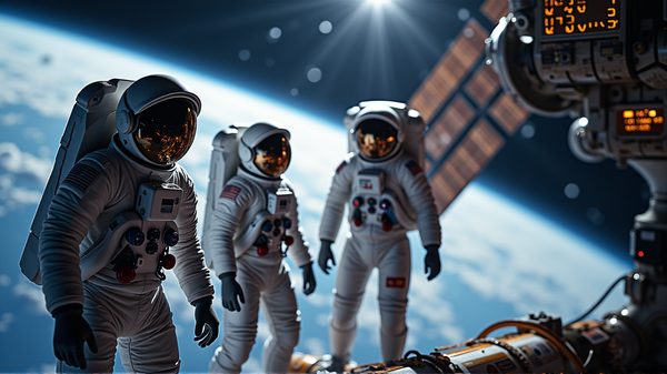 Astronauten uit de VS, Japan en Rusland docken succesvol aan het ISS