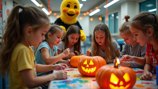 Spookachtige Creativiteit: Roze Pompoenen Verlichten Joe DiMaggio Ziekenhuis