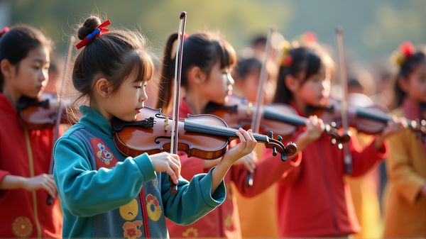 Een Harmonieus Samenkomst: 3.000 Jonge Violisten Vieren China's Cultuur