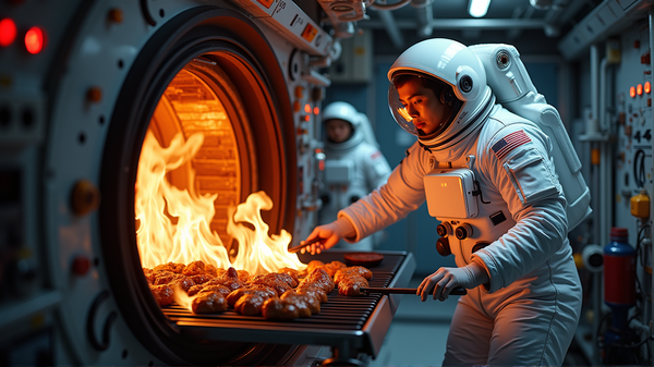 Chinese Astronauten Serveren De Epischste BBQ van de Melkweg in de Ruimte!